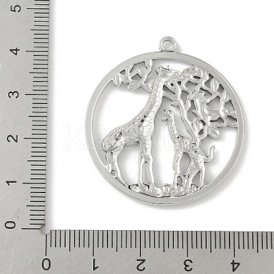 304 Stainless Steel Giraffe Pendants STAS-S186-07A-P-1