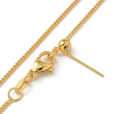 Brass Twisted Chain Necklaces NJEW-M083-01G-01-1