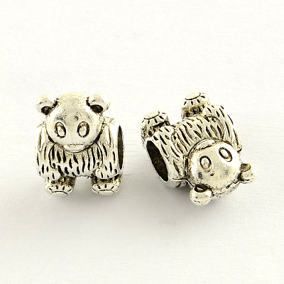 Tibetan Style Zinc Alloy European Large Hole Beads MPDL-R035-035-1