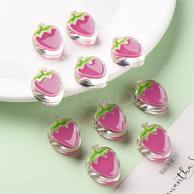 Transparent Enamel Acrylic Beads TACR-S155-003I-1