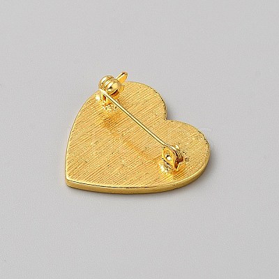 Heart Alloy Red Enamel Pins for Backpack Clothes JEWB-WH0030-43A-1