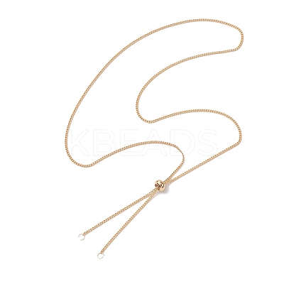Brass Slider Necklace Makings AJEW-JB01260-01-1