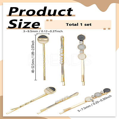 1 Set Alloy Hair Bobby Pins Sets PHAR-LP0001-33A-1