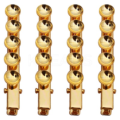 Electroplate Iron Alligator Hair Clips KK-WH0078-03G-1