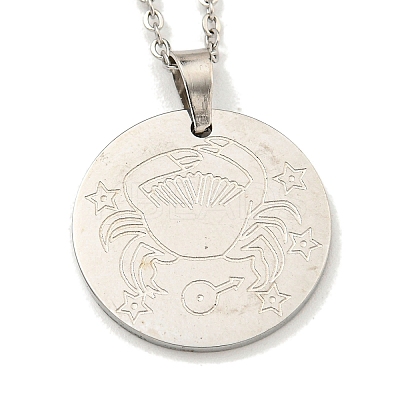 Non-Tarnish Constellation Pendant Necklaces NJEW-S422-04P-04-1