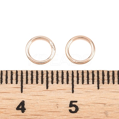Brass Closed Jump Rings KK-D257-01RG-02-1