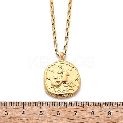 304 Stainless Steel Constellation Pendant Necklaces NJEW-K392-01G-10-1