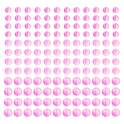 300Pcs Frosted Transparent Glass Beads GLAA-TA0002-78B-1