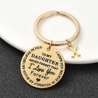 Valentine's Day Brass & 201 Stainless Steel Keychain KEYC-YW00097-24-1