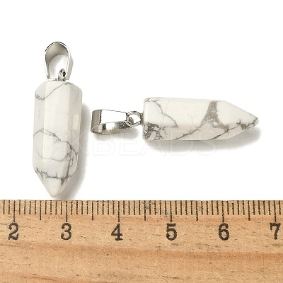 Natural Howlite Pendants G-Z067-07P-07-1