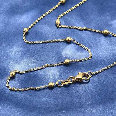 Brass Cable Chain Necklaces LS-NJEW-I247-02G-1