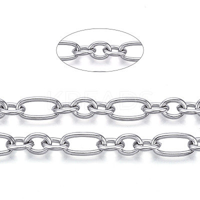 Tarnish Resistant 304 Stainless Steel Figaro Chains Chains CHS-N001-03P-1