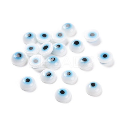 Handmade Lampwork Evil Eye Cabochons LAMP-E022-01B-1