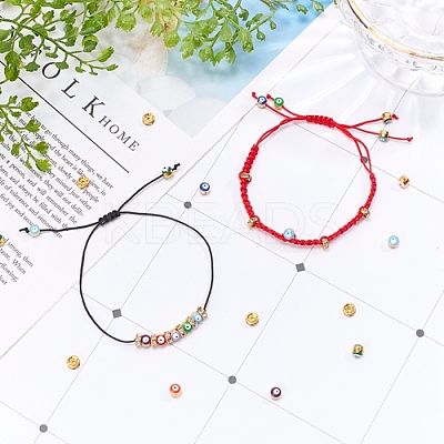 DIY Evil Eyes Braided Beadl Bracelets Making Kits DIY-PH0003-15-1