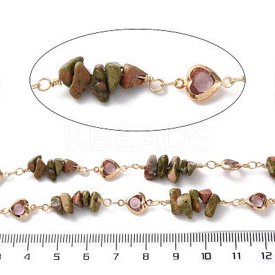 Handmade Brass Glass Square Link Chains CHC-F019-11G-07-1