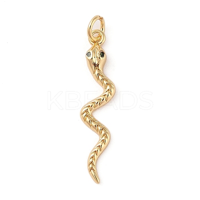 Brass Micro Pave Cubic Zirconia Pendants ZIRC-P121-03B-G-1