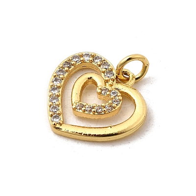 Brass Micro Pave Cubic Zirconia Pendants KK-I360-007G-01-1