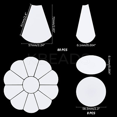 Paper Quilting Templates DIY-WH0196-29-1