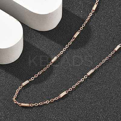 Brass Cable Chain Necklaces for Women NJEW-D302-19RG-1