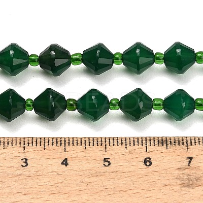 Natural Green Chalcedony Beads Strands GG-NH0004-C01-1