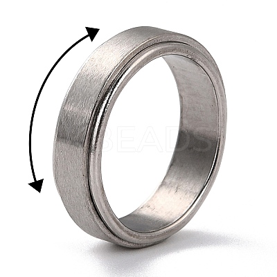 Non-Tarnish 203 Stainless Steel Rotating Spinner Fidget Band Rings for Anxiety Stress Relief LS-RJEW-G118-07P-1