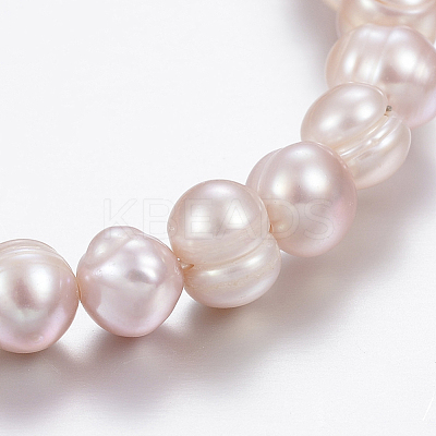 Natural Pearl Charm Bracelets BJEW-K197-02B-1