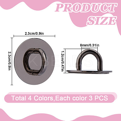 12Pcs 4 Colors Zinc Alloy Hook Hanger AJEW-DR0002-13-1