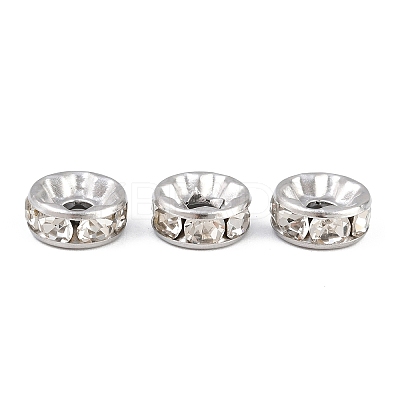 304 Stainless Steel Rhinestone Spacer Beads STAS-N133-02B-01P-1