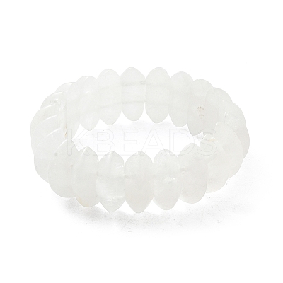 Bicone Natural Quartz Crystal Beads Stretch Bracelets for Women Men BJEW-C097-05J-1