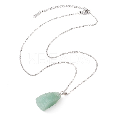 Natural Mixed Gemstone Nugget Pendant Necklaces NJEW-JN04507-1