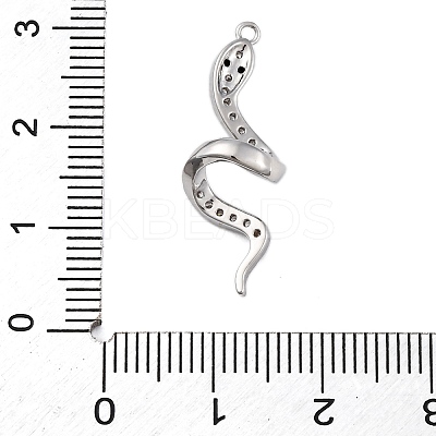 Brass Micro Pave Cubic Zirconia Pendants KK-P289-12P-1