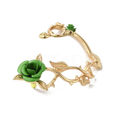 Alloy Rose Climber Wrap Around Stud Earrings for Women LS-EJEW-A096-01D-1
