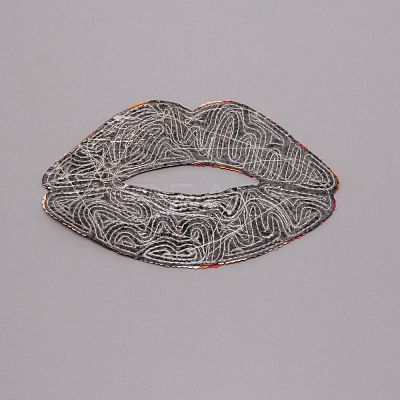 Lip Computerized Embroidery Cloth Iron On Patches FIND-WH0094-16A-01-1