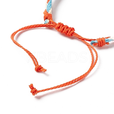 3Pcs 3 Style Plastic Braided Bead Bracelets Set BJEW-B065-08A-1