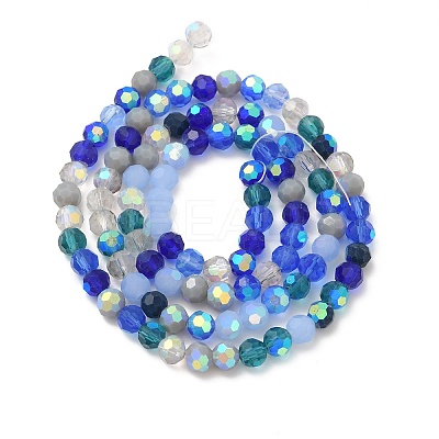 Electroplate Glass Beads Strands EGLA-P048-A02-1