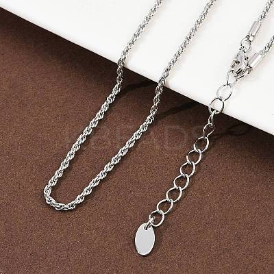 2MM Brass Rope Chain Necklaces for Women Men NJEW-G174-01P-1