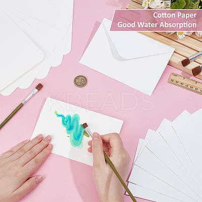 50Pcs Wood Pulp Cotton Blank Greeting Cards DIY-WH0816-027B-1