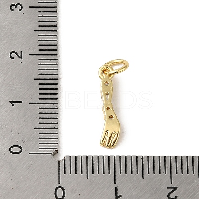 Brass Micro Pave Clear Cubic Zirconia Pendants KK-R162-016A-G-1