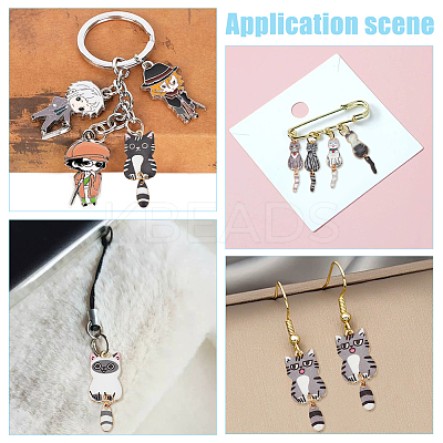 32Pcs 8 Styles Alloy Enamel Pendants FIND-WR0012-14-1