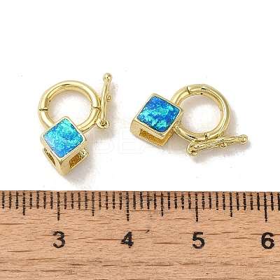 Rack Plating Brass Twister Clasps KK-P268-03E-G-1
