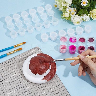 Plastic Empty Paint Pots Strips AJEW-GF0013-97-1