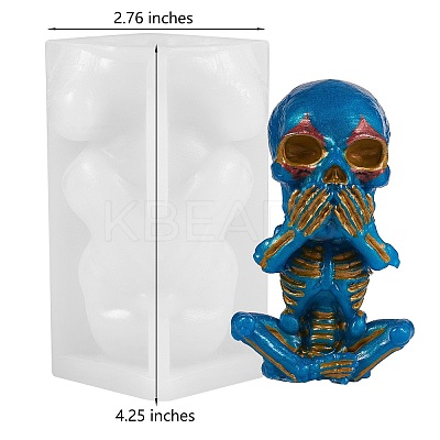 Halloween Theme DIY Candle Silicone Statue Molds DIY-SZ0007-13-1