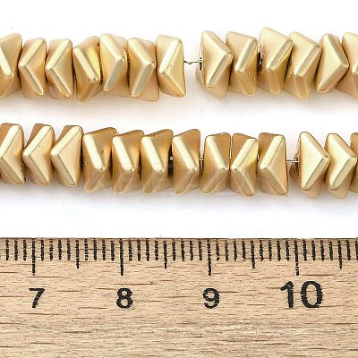 Matte Electroplated Synthetic Non-magnetic Hematite Beads Strands G-L606-F01-01B-1