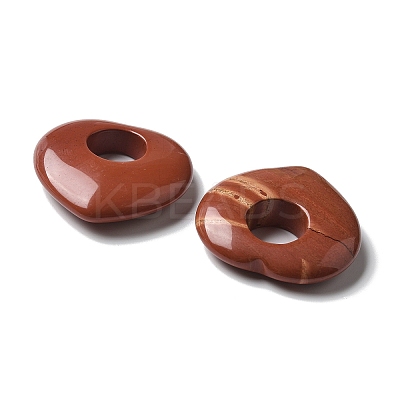 Natural Red Jasper Hollow Pendants G-C167-06E-1