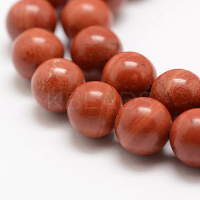 Natural Red Jasper Beads Strands G-E375-6mm-03-1