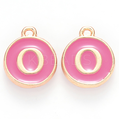 Golden Plated Alloy Enamel Charms ENAM-S118-08O-1