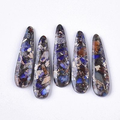 Synthetic Regalite/Imperial Jasper/Sea Sediment Jasper Pendants G-S366-006B-1