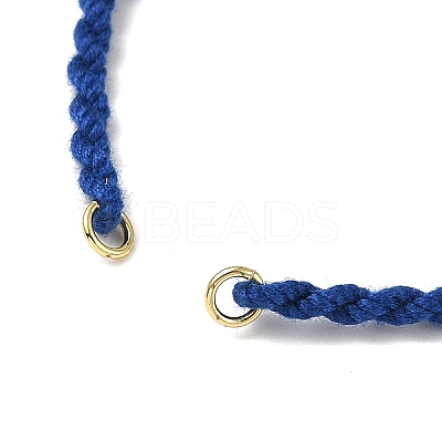 Braided Cotton Cord Bracelet Making MAK-L043-02G-05-1