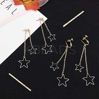 60Pcs 6 Style Corrugated Brass Tube Beads KK-DC0002-51-1