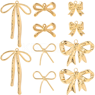 10Pcs 5 Styles 304 Stainless Steel Pendants STAS-SC0010-12-1